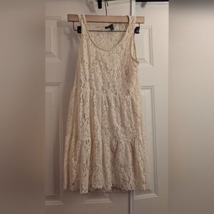 American Eagle Outfitters Cream Tiered Sundress